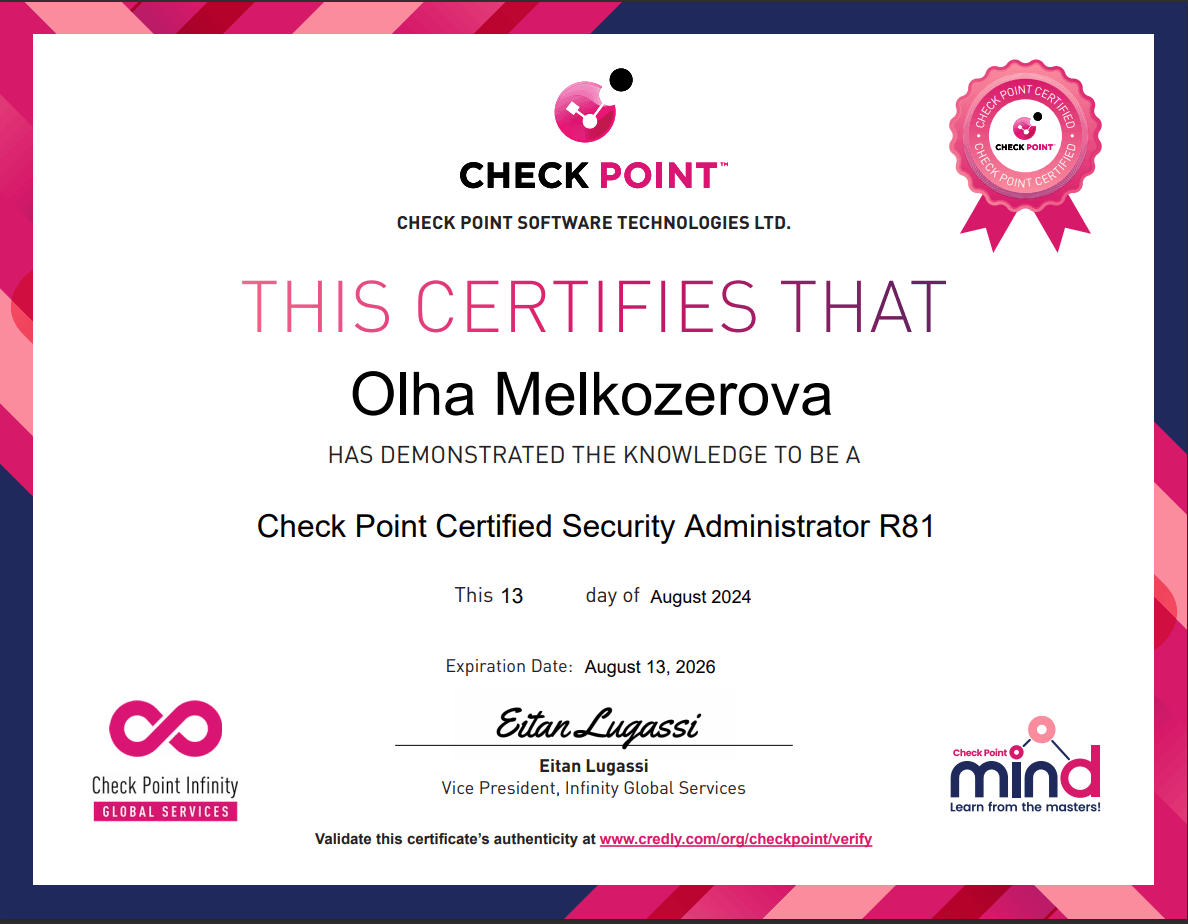 Check point certified security expert R81